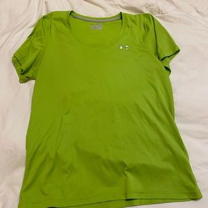 Under Armour green heat gear workout T-shirt